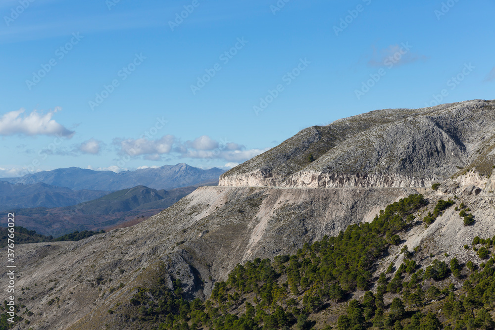 Mountain road, Andalusia, Spain Mountain road, Andalusia, Spain