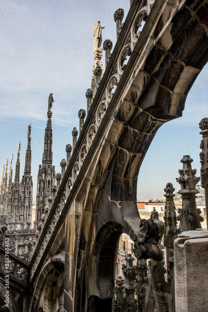 The Duomo, rooftop detail, Milan, Italy