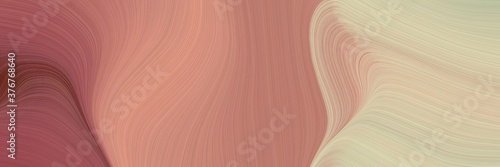 abstract colorful banner with rosy brown, pastel gray and dark moderate pink colors. fluid curved flowing waves and curves for poster or canvas