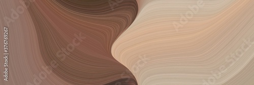 abstract moving header design with rosy brown, tan and old mauve colors. fluid curved lines with dynamic flowing waves and curves for poster or canvas