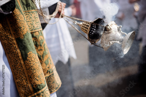 Lanterns of Frankincense during Semana Santa (Holy Week), Seville, Andalucia, Spain