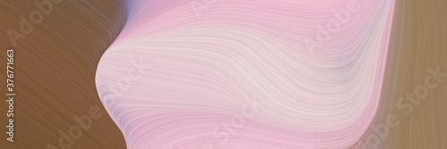 abstract artistic header design with pastel brown, thistle and rosy brown colors. fluid curved flowing waves and curves for poster or canvas
