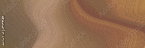 abstract modern header with pastel brown, rosy brown and peru colors. fluid curved flowing waves and curves for poster or canvas