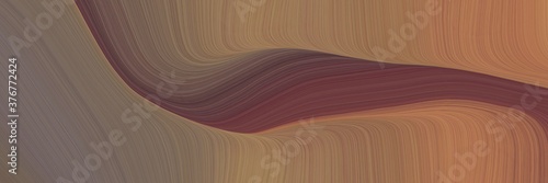 abstract decorative horizontal header with pastel brown, peru and old mauve colors. fluid curved lines with dynamic flowing waves and curves for poster or canvas