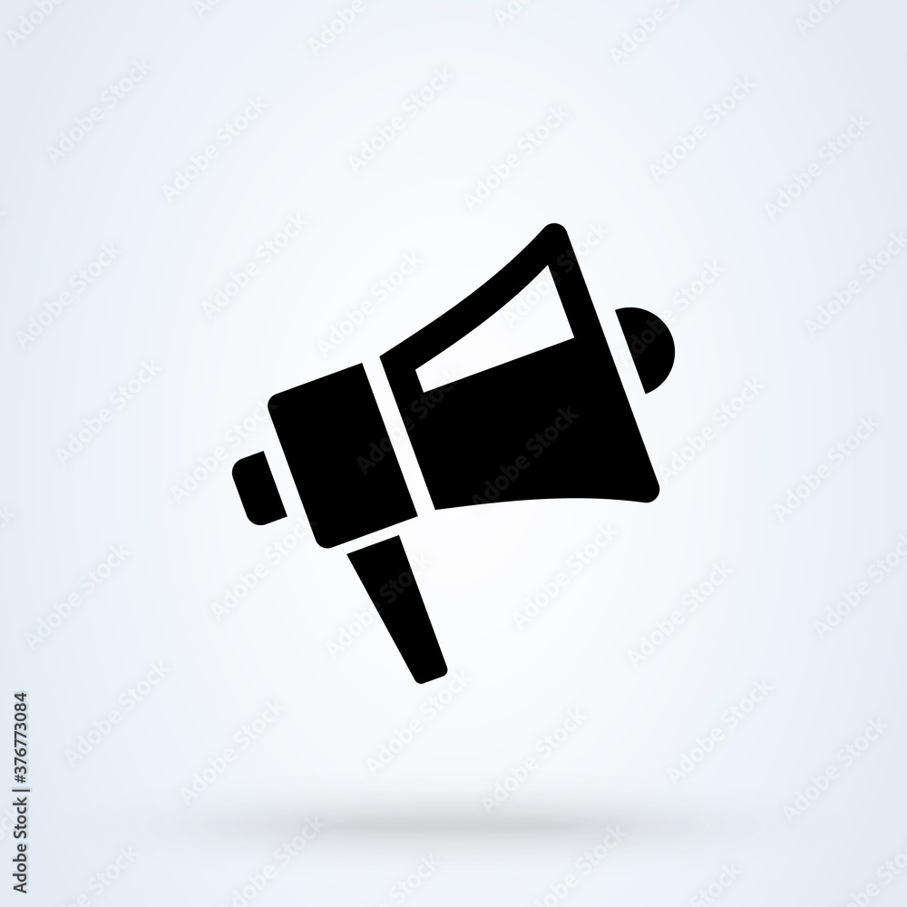 Bullhorn or Megaphone icon or logo. Loudspeaker and Promotion concept. Speaker and sales promotions illustration. Bullhorn or Megaphone icon or logo. Loudspeaker and Promotion concept. Speaker and sales promotions illustration.