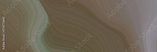 abstract artistic horizontal header with pastel brown, gray gray and dim gray colors. fluid curved lines with dynamic flowing waves and curves for poster or canvas