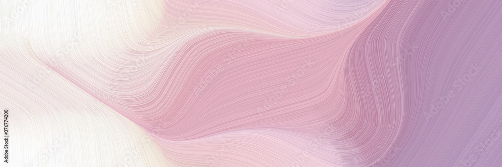 Fototapeta premium abstract decorative header design with thistle, pastel violet and linen colors. fluid curved flowing waves and curves for poster or canvas
