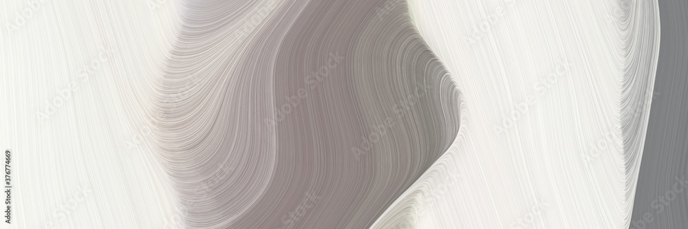 abstract modern banner with gray gray, linen and dark gray colors. fluid curved flowing waves and curves for poster or canvas