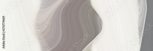 abstract modern banner with gray gray, linen and dark gray colors. fluid curved flowing waves and curves for poster or canvas © Eigens