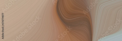 abstract modern header design with rosy brown, brown and pastel brown colors. fluid curved flowing waves and curves for poster or canvas
