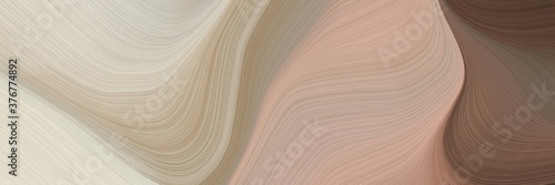 abstract decorative header design with tan, old mauve and light gray colors. fluid curved lines with dynamic flowing waves and curves for poster or canvas