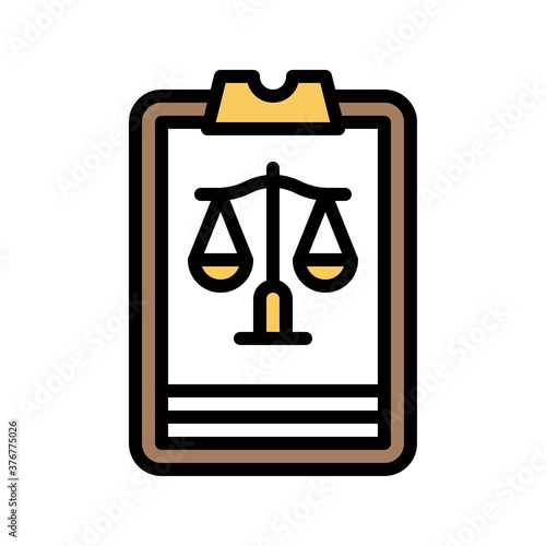 administrative related weight scale on clip board with page vector with editable stroke,