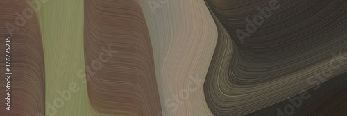 abstract decorative designed horizontal header with old mauve, pastel brown and gray gray colors. fluid curved lines with dynamic flowing waves and curves for poster or canvas © Eigens