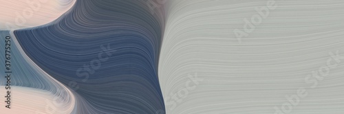 abstract moving header design with ash gray, dark slate gray and slate gray colors. fluid curved flowing waves and curves for poster or canvas © Eigens