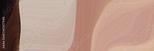 abstract colorful header design with tan, very dark pink and pastel gray colors. fluid curved flowing waves and curves for poster or canvas