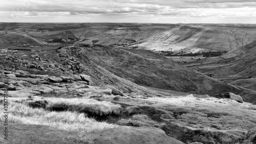 Sunlight showers at Kinder Scout