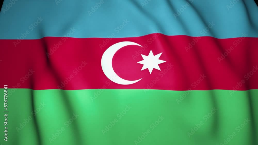 Waving realistic Azerbaijan flag in 4K, loop animation Waving realistic Azerbaijan flag in 4K, loop animation