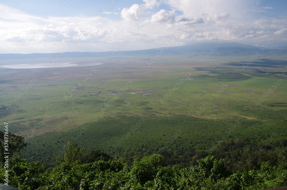 View of the Ngorongoro crater in Tanzania