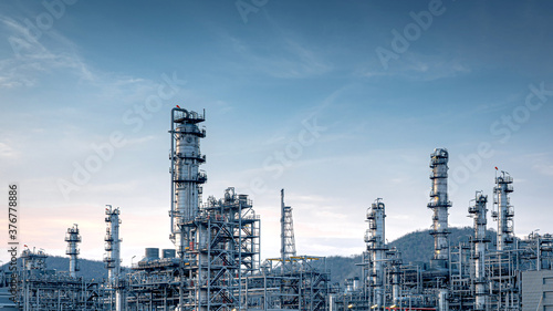 Panorama view at the Industry oil and gas refinery plant ,Located in a large petrochemical industrial area, Thailand