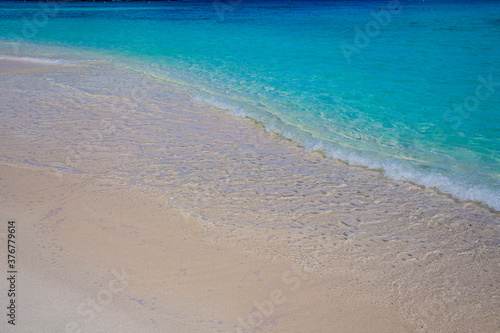 Perfect Caribbean beach  snow white sand and turquoise water