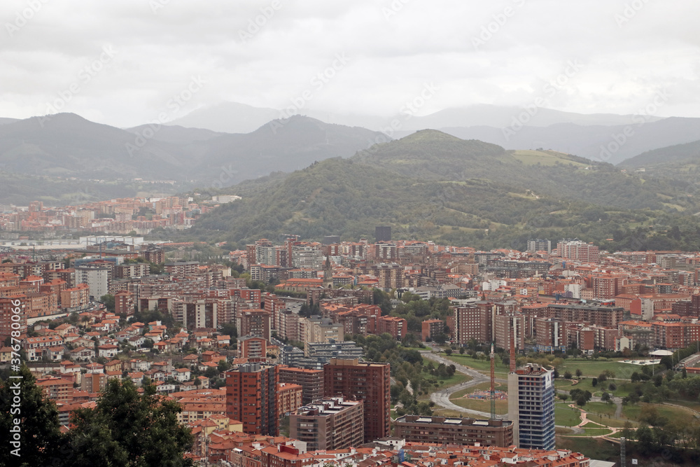 Panoramic view of Bilbao from a hill
