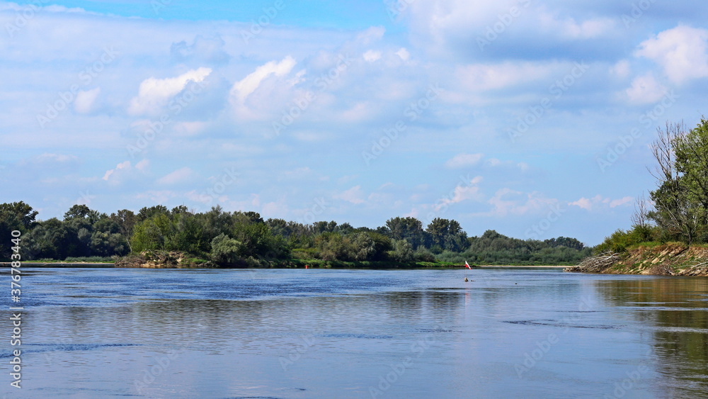 fine view on the River Vistula by Warsaw