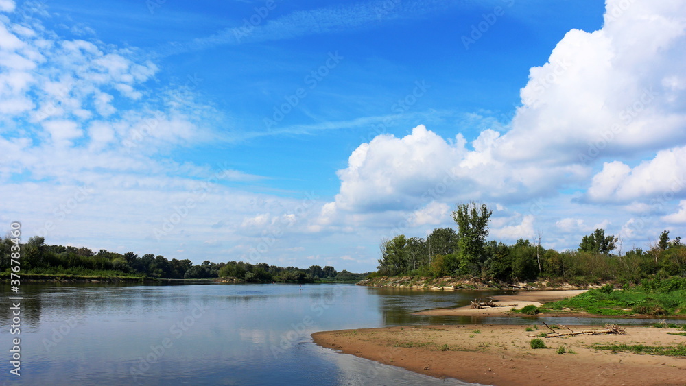 fine view on the River Vistula by Warsaw