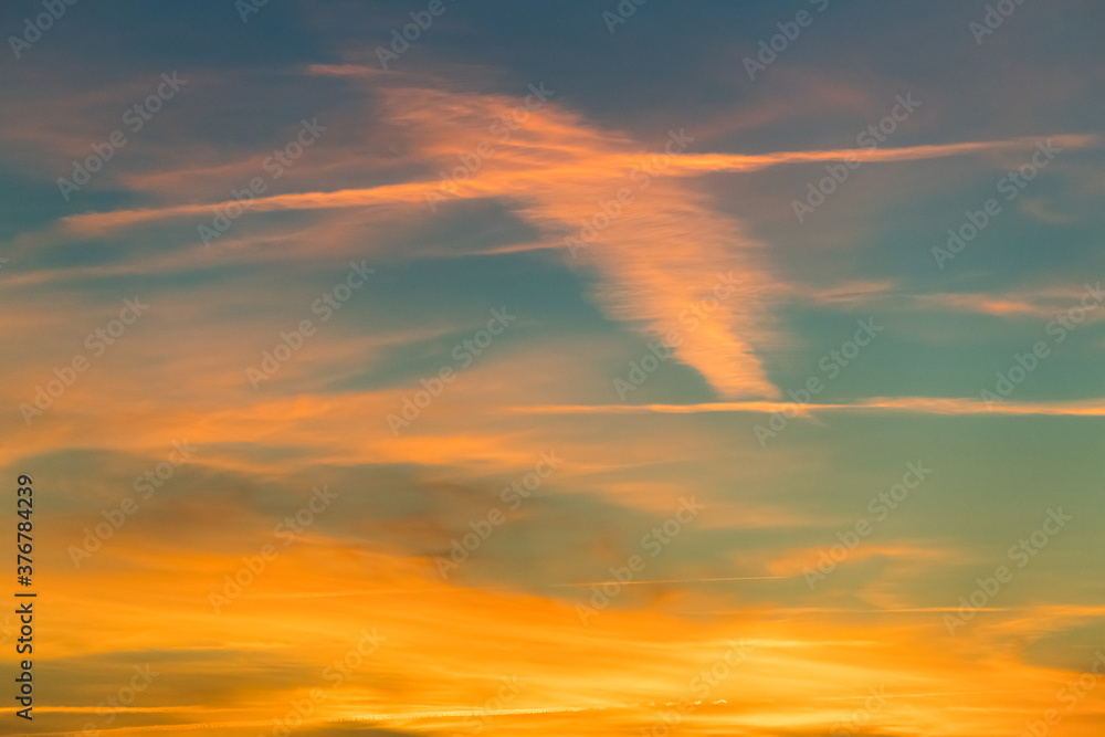 Fototapeta premium Fantastic colour of the sky.