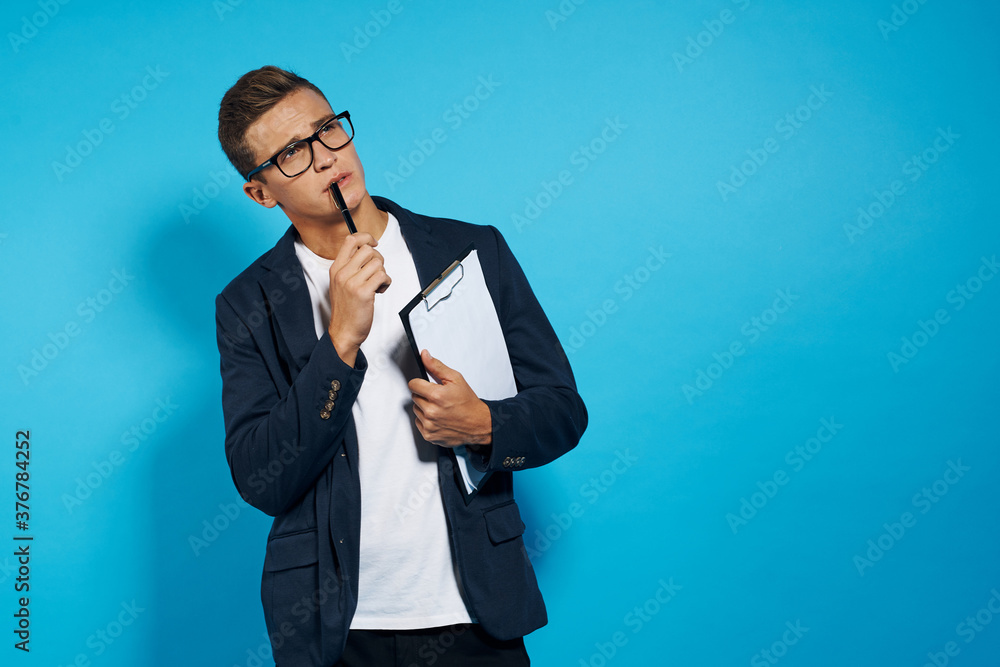 business man with documents in hands and business work lifestyle studio business man with documents in hands and business work lifestyle studio