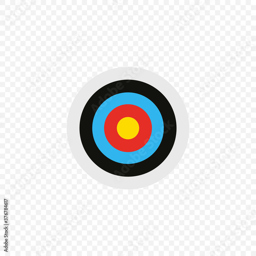 Daetboard simple illustration  target  business goal icon concept in vector flat