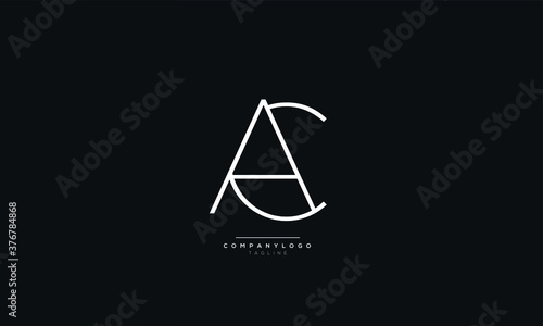 CA or AC Letter Business Logo Design Alphabet Icon Vector Monogram