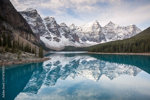 Scenic view of Moraine Lake in Banff National Park