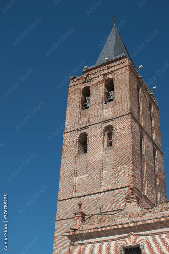 Old brick tower in Spain