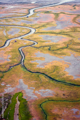 Low tide along Cook Inlet in Anchorage, Alaska photo