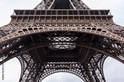 Low angle view of Eiffel Tower photo