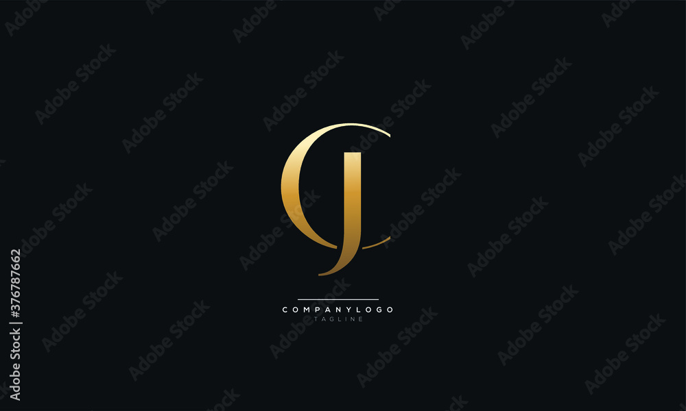 CJ or JC Letter Business Logo Design Alphabet Icon Vector Monogram CJ or JC Letter Business Logo Design Alphabet Icon Vector Monogram