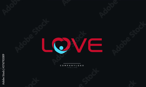 LOVE logo design vector template