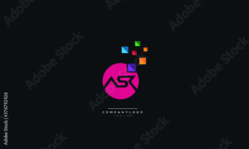 Letter ASK Business Logo Design Alphabet Icon Vector Monogram