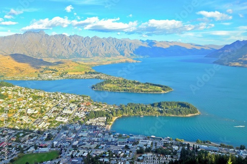 lake and mountains