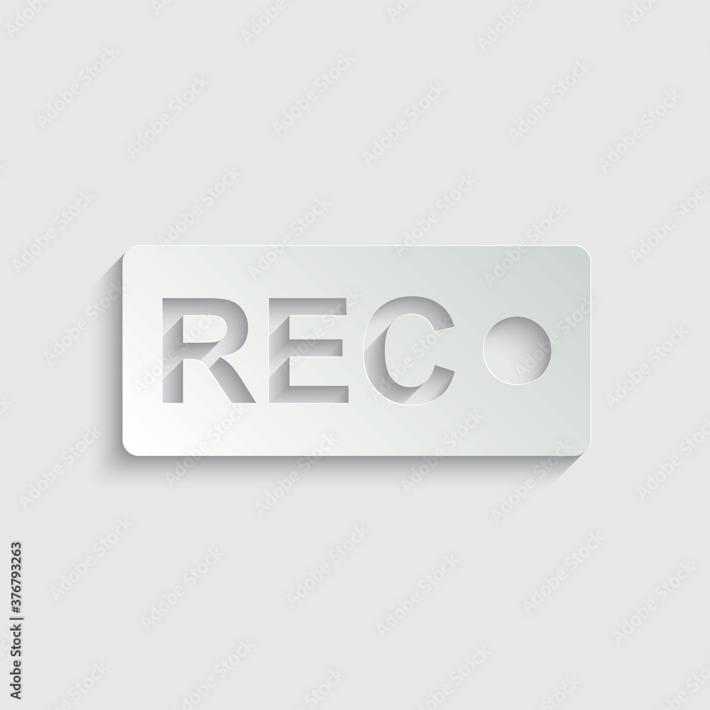 paper rec icon - vector paper rec icon - vector