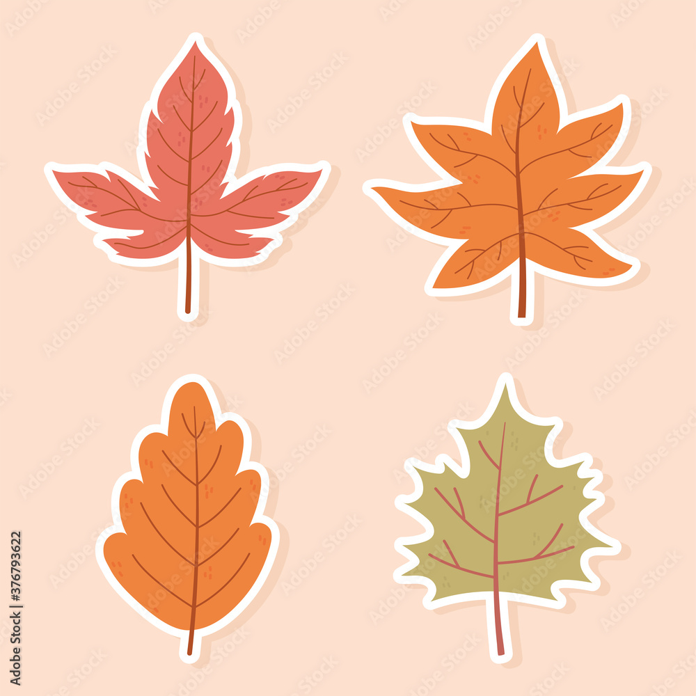 autumn maple leaves foliage nature decoration stickers icons autumn maple leaves foliage nature decoration stickers icons