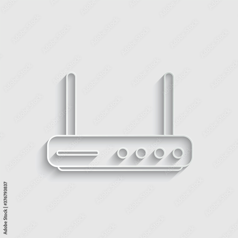 paper wifi router icon vector. internet symbol paper wifi router icon vector. internet symbol