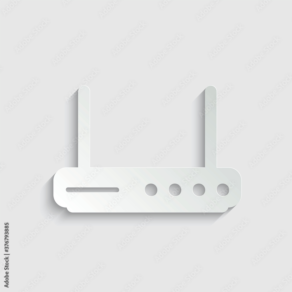 paper wifi router icon vector. internet symbol paper wifi router icon vector. internet symbol