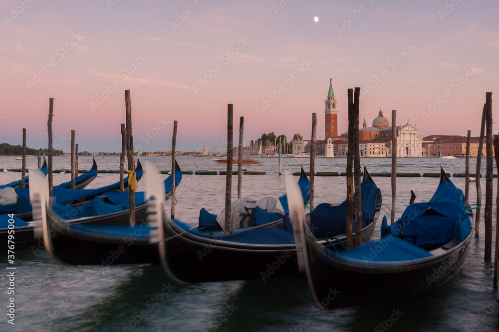 Gondolas at Saint Marks Square in Venice Gondolas at Saint Marks Square in Venice