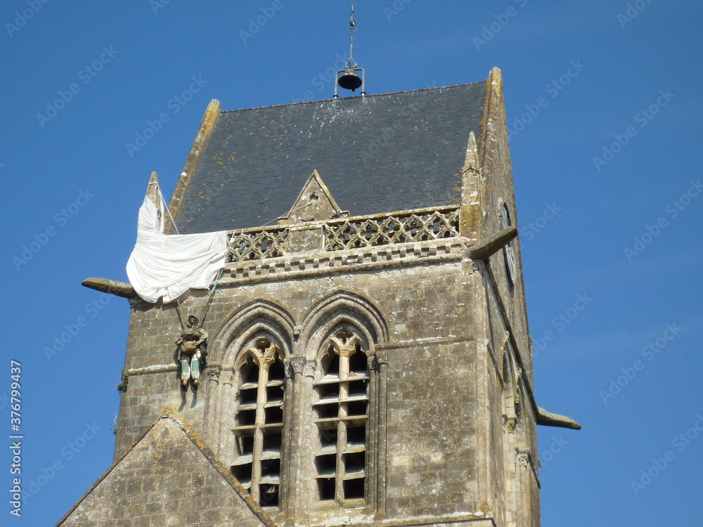 Débarquement du 6 Juin 1944, église de Sainte mère l'Eglise et son
