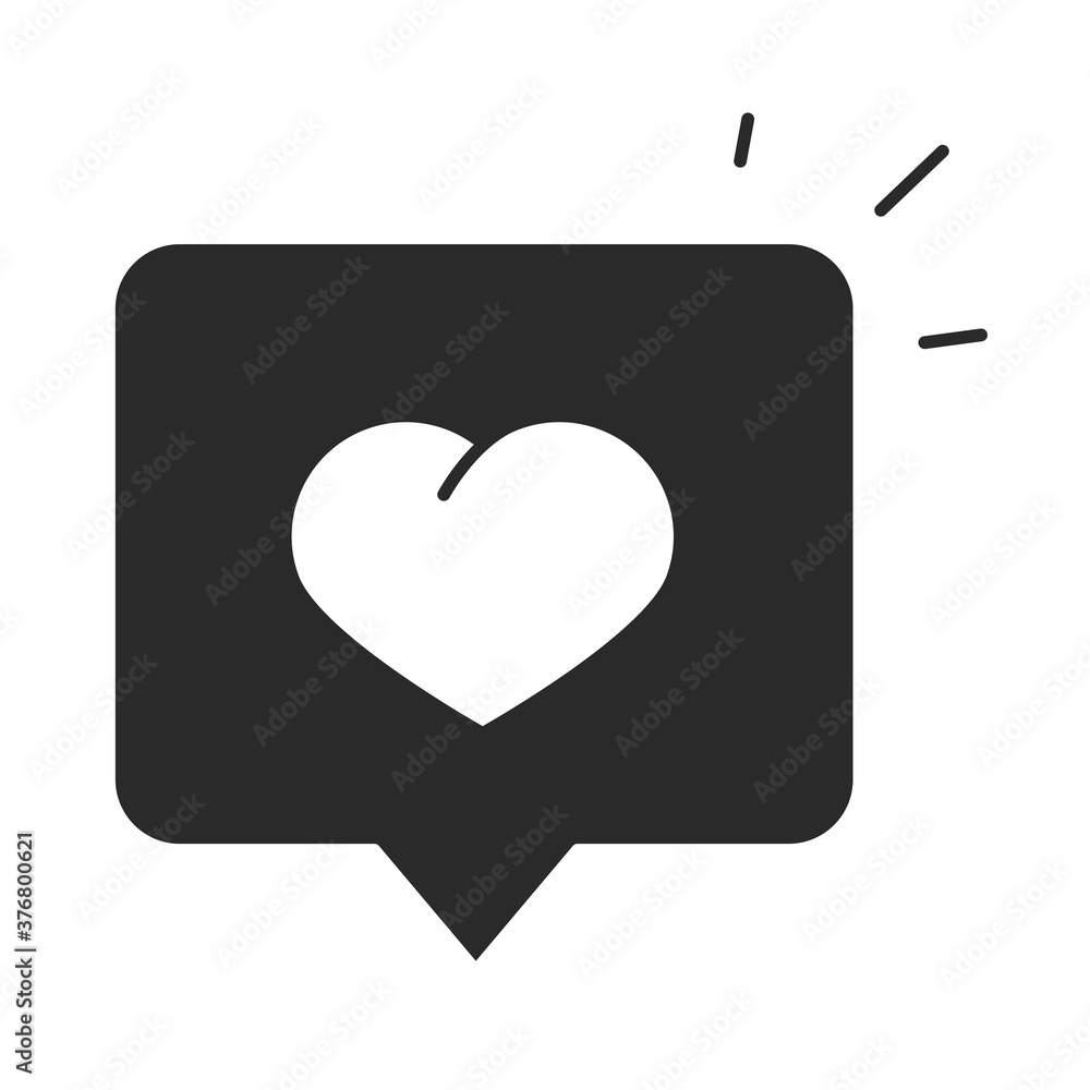 love message speech bubble charity donation silhouette icon
