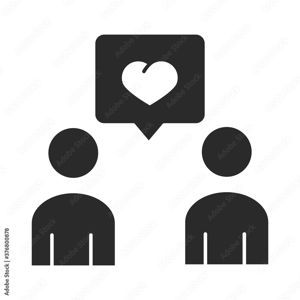 people message love community and partnership silhouette icon people message love community and partnership silhouette icon