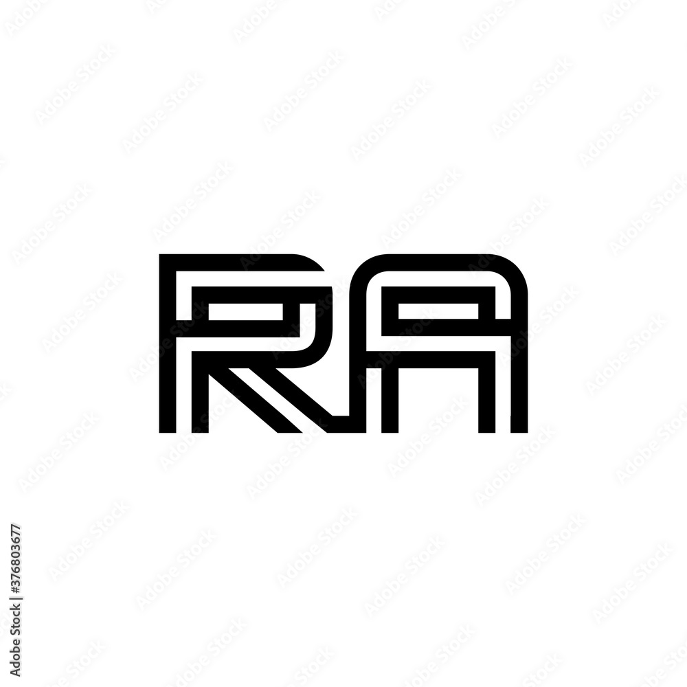 initial letter ra line stroke logo modern initial letter ra line stroke logo modern