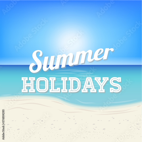 Sunny beach vector background