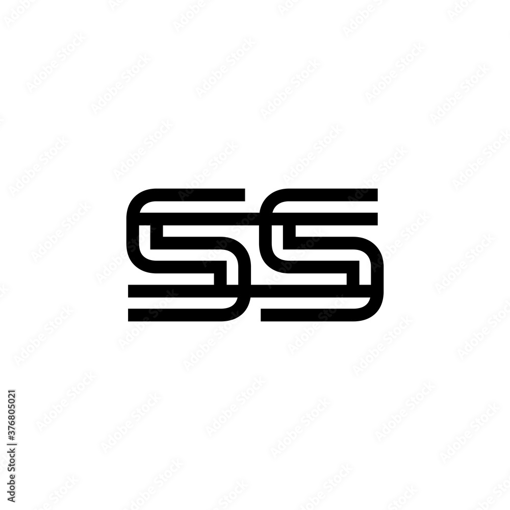 initial letter ss line stroke logo modern initial letter ss line stroke logo modern